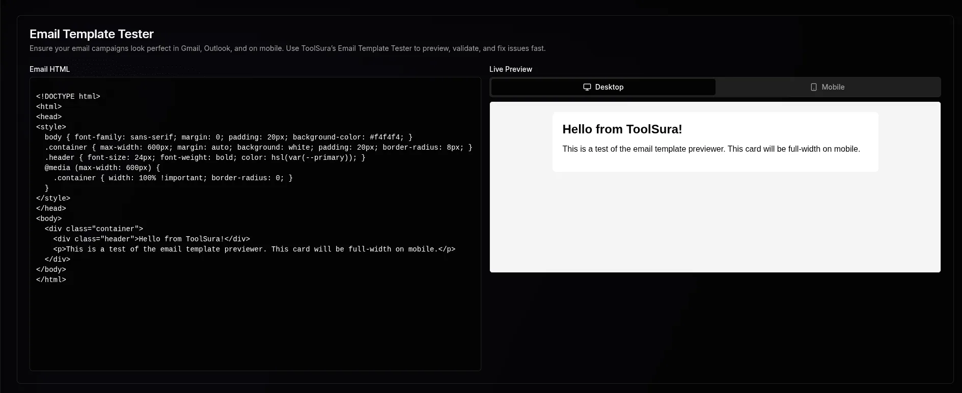 Free Email Template Tester - Test HTML & Responsive Email Designs Online