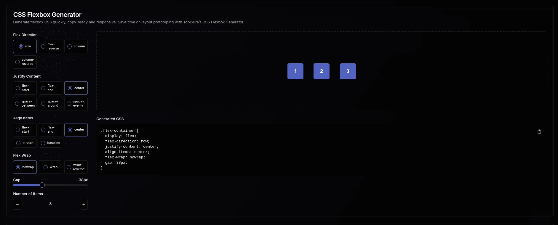 Visual Flexbox Editor – Simplify CSS Layouts with a Free Generator