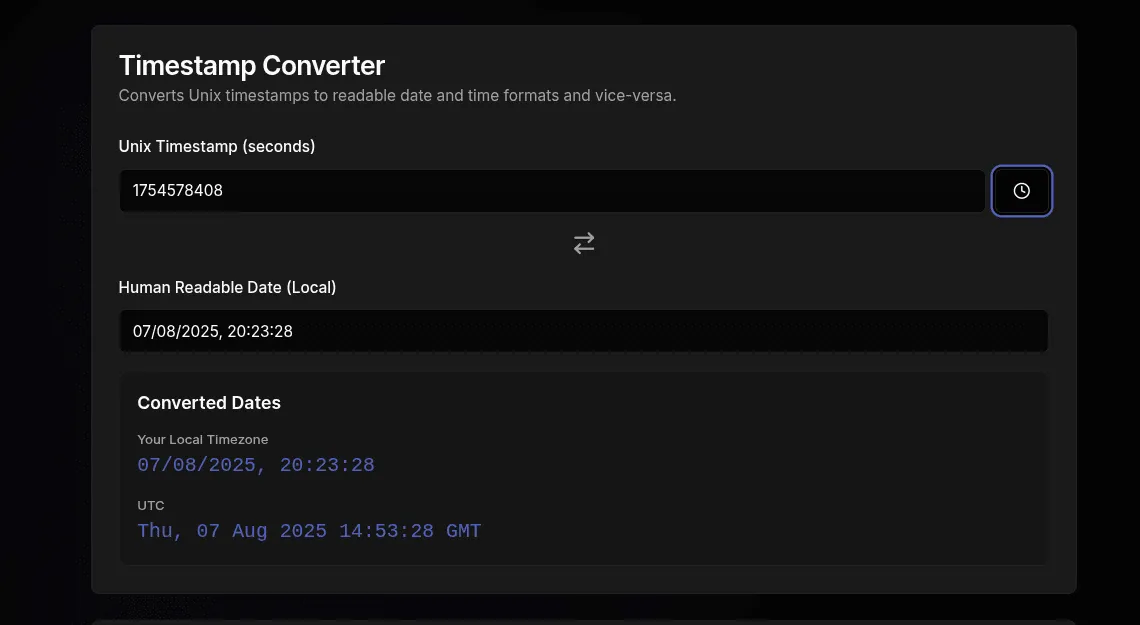 Online Timestamp Converter: Convert Epoch & Unix Time