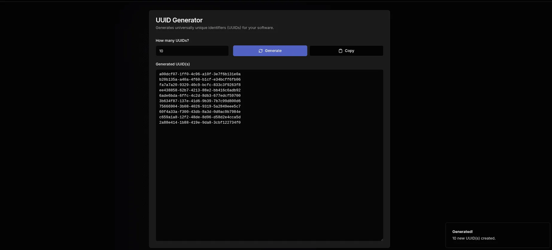 Free Online UUID Generator | Generate Unique IDs & GUIDs