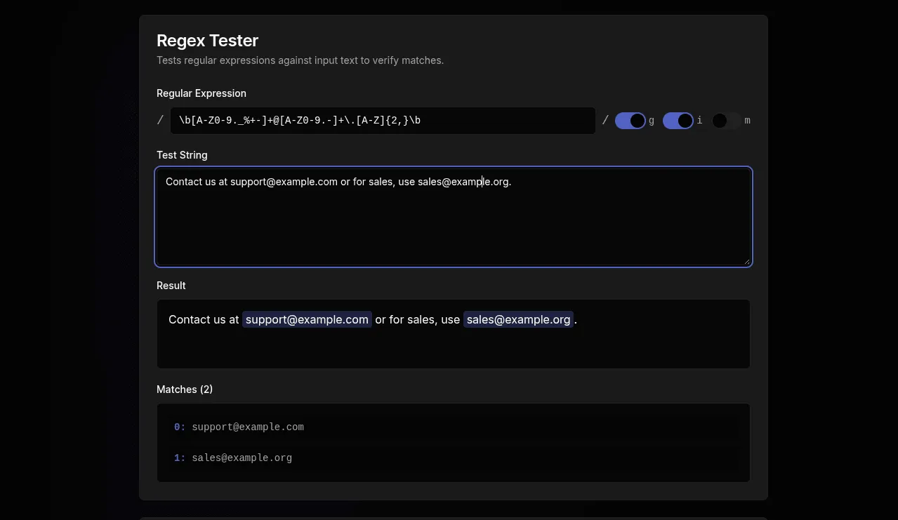 Online Regex Tester: Free Regex Checker & Validator Tool