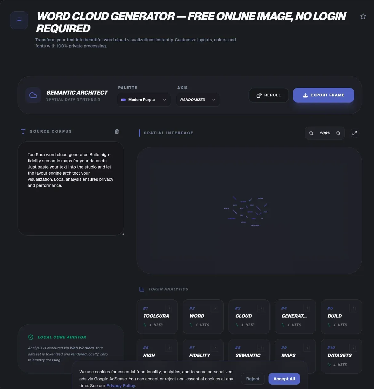 Word Cloud Generator — Free, Private, Client-Side Tool