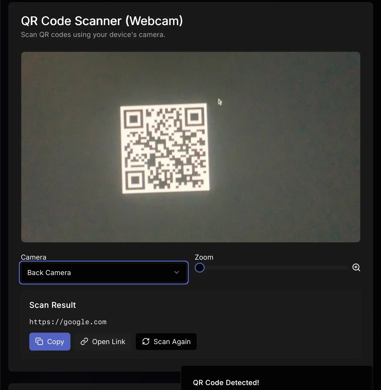 Free QR Code Scanner Webcam Online - Scan Instantly
