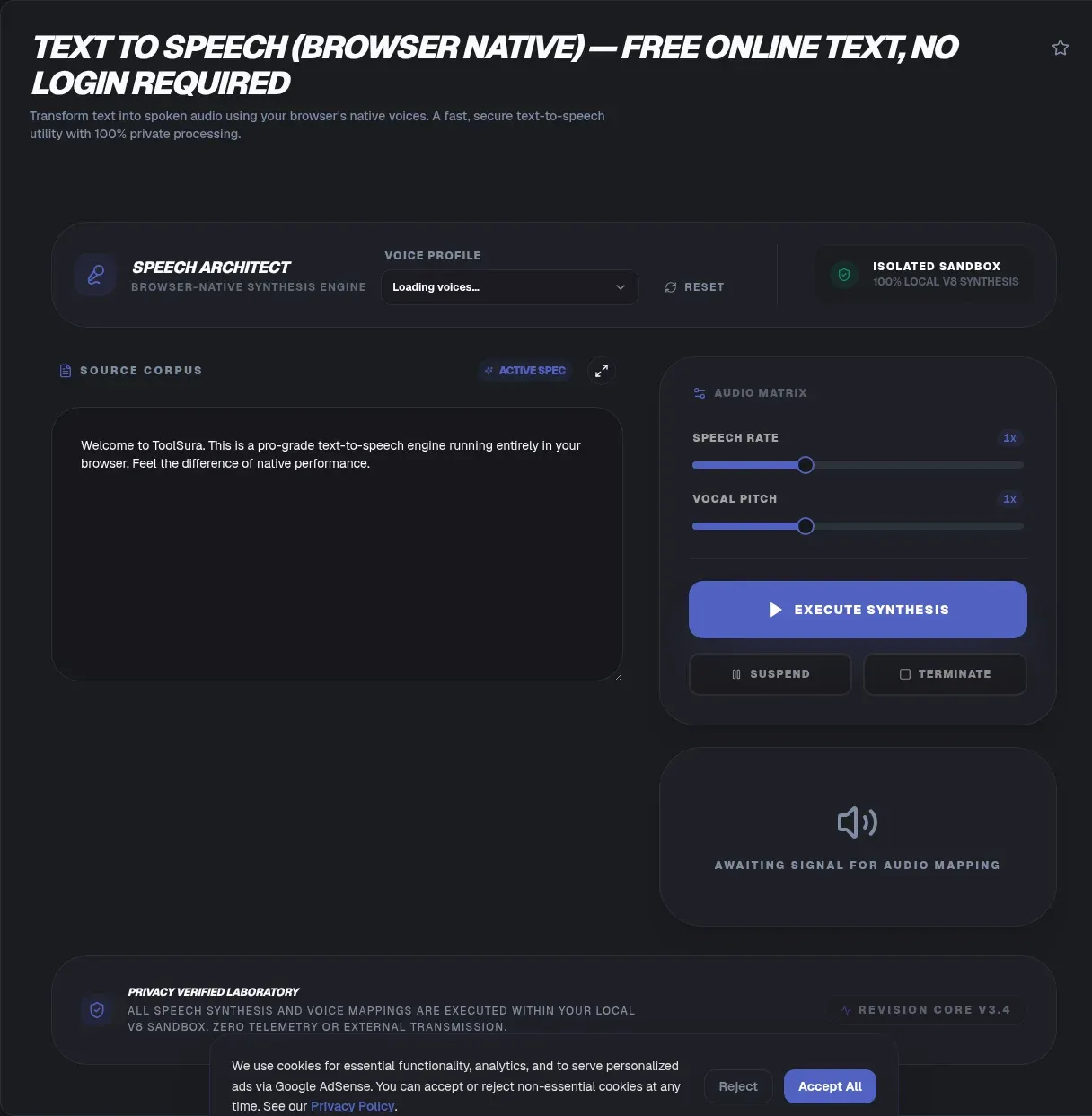 Browser Text to Speech: Free, Private, No Upload