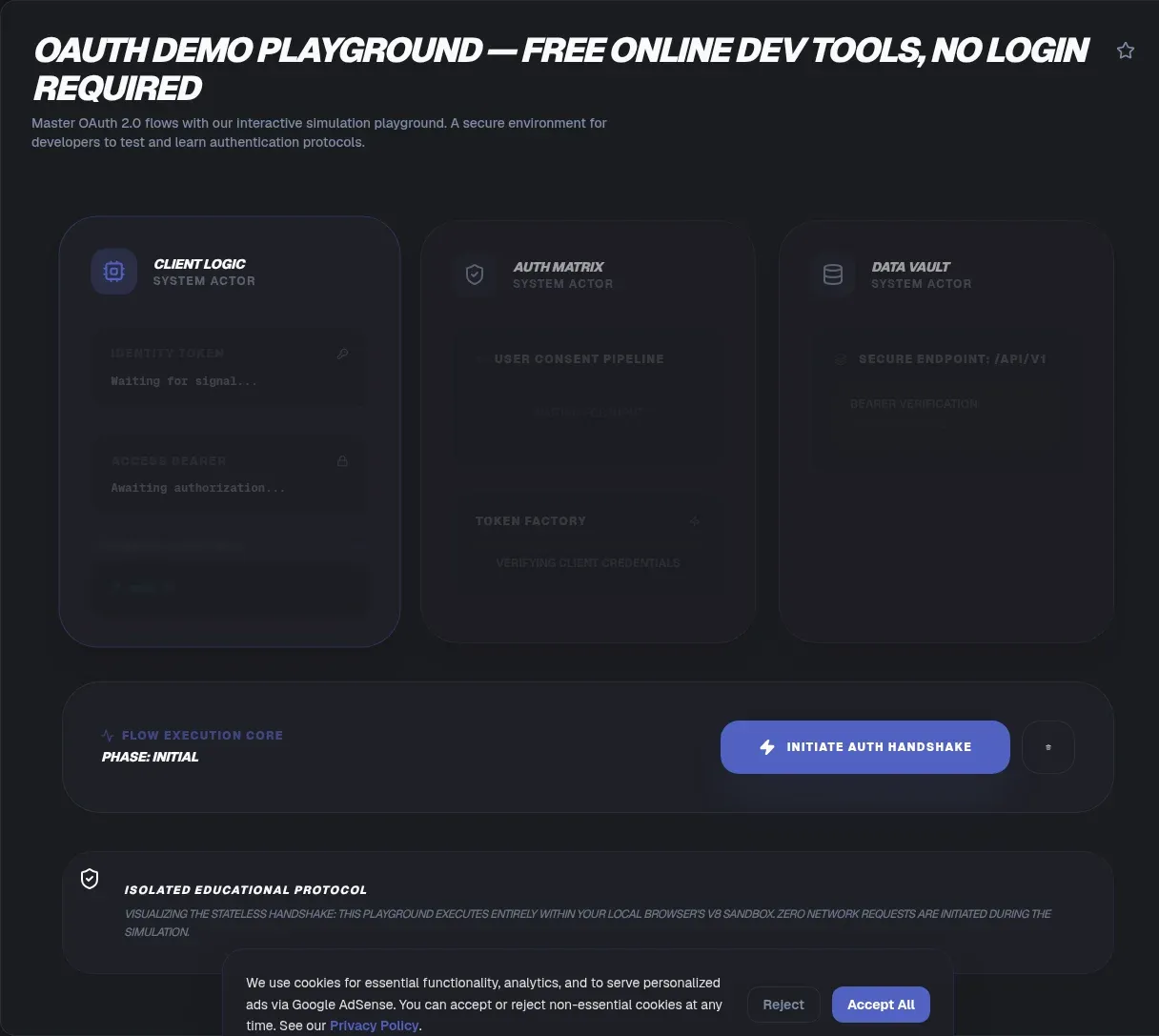 OAuth Demo Playground: Test Auth Code Flow with PKCE
