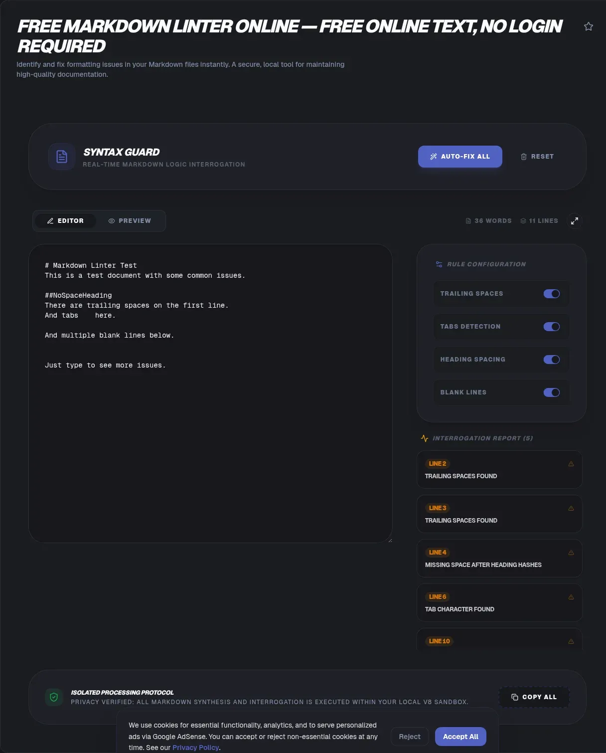 Free Markdown Linter: Check Markdown in Your Browser