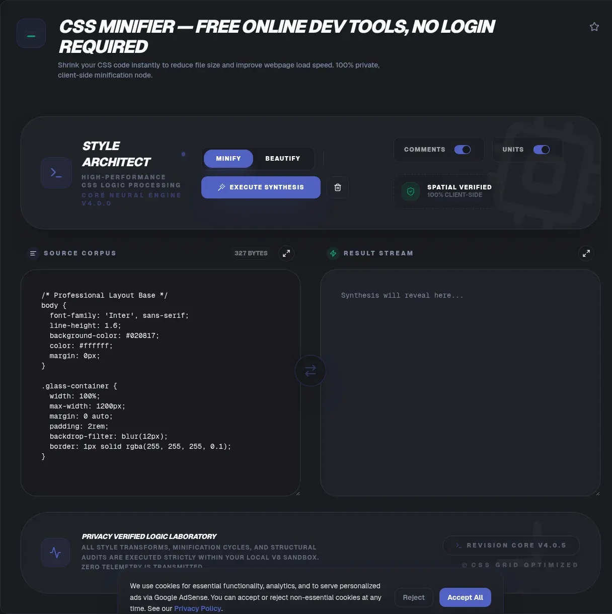 CSS Minifier: Free Online Tool to Minify CSS Instantly