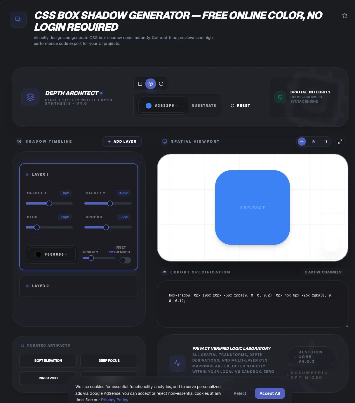 CSS Box Shadow Generator: Free Online Shadow Builder