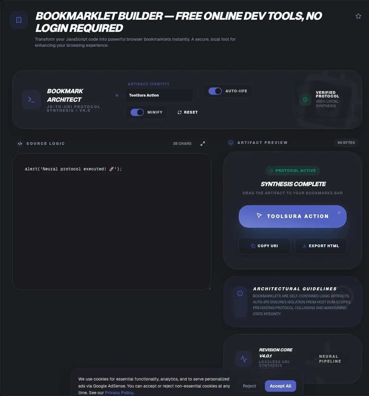 Bookmarklet Builder: Turn JavaScript Into One-Click Tools