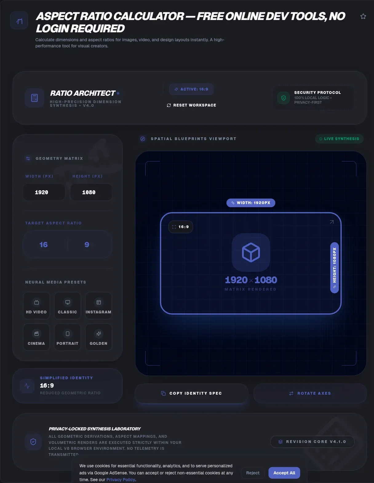 Aspect Ratio Calculator: Solve Width, Height, and Ratios